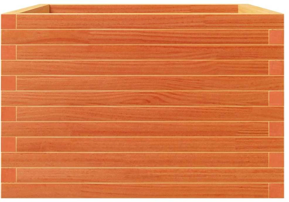Sodo lovelis, vaško rudas, 70x70x46cm, pušies medienos masyvas