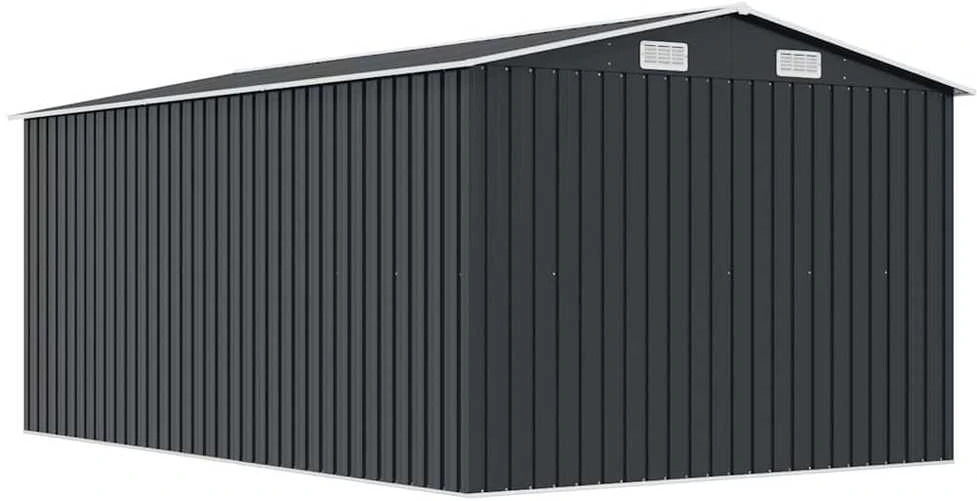 Sodo pašiūrė, antracito spalvos, 257x392x181cm, metalas