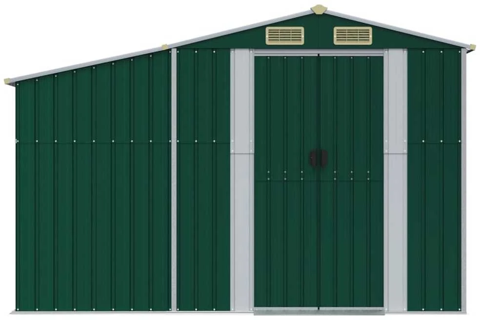 Sodo pašiūrė, žalia, 277x365,5x179cm, galvanizuotas plienas