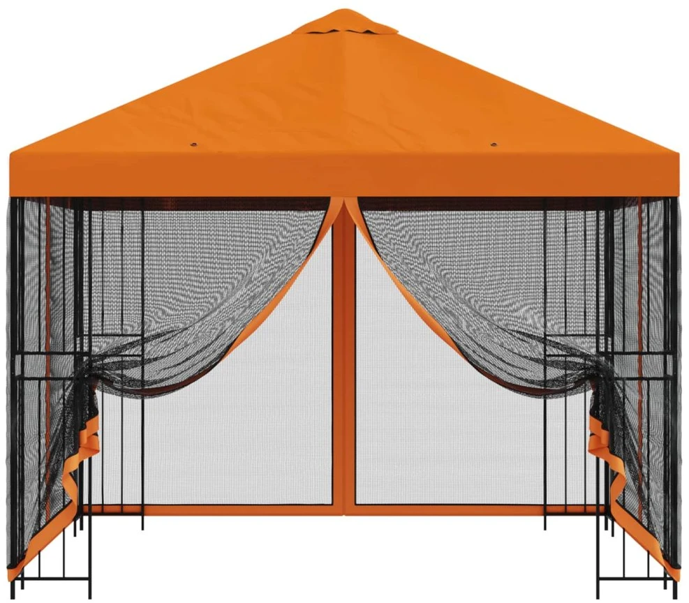 Sodo pavėsinė su šoninėmis sienelėmis 3 x 3 m Oranžinė