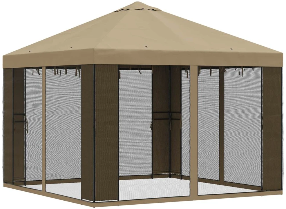 Sodo pavėsinė su šoninėmis sienelėmis 3 x 3 m Smėlio