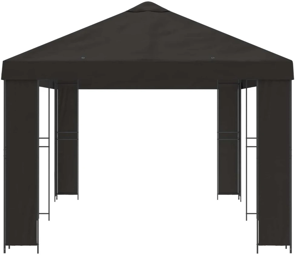 Sodo Paviljonas 6 x 3 m Antracito Poliesteris ir plienas