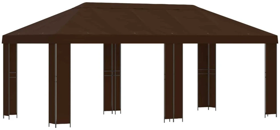 Sodo Paviljonas 6 x 3 m Ruda Poliesteris ir plienas 190 gsm