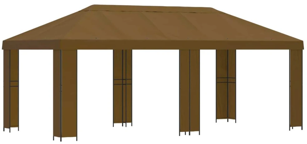 Sodo Paviljonas 6 x 3 m Taupe Poliesteris ir plienas 190 gsm