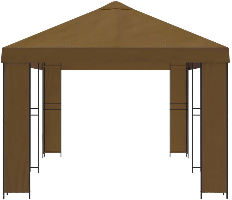 Sodo Paviljonas 6 x 3 m Taupe Poliesteris ir plienas 190 gsm