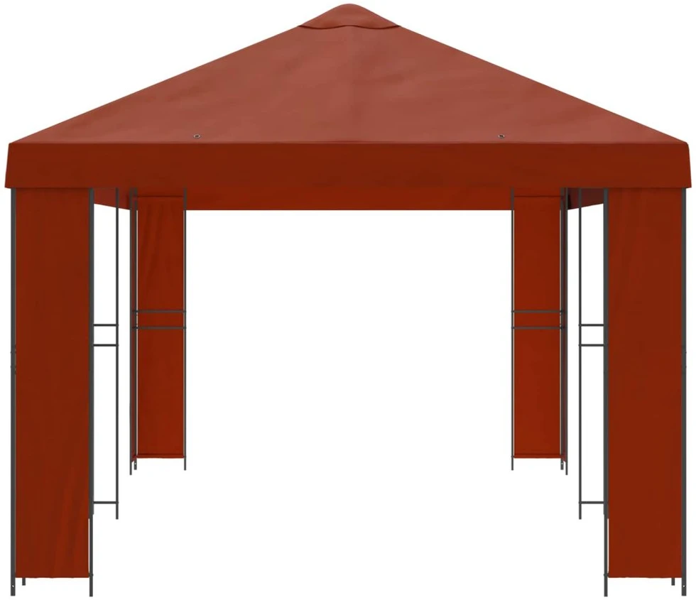 Sodo Paviljonas 6 x 3 m Terakotos Poliesteris ir plienas