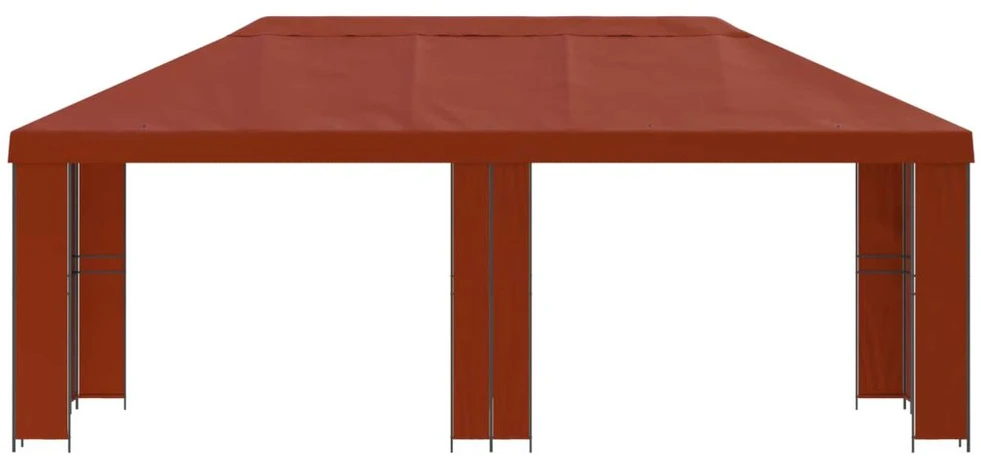 Sodo Paviljonas 6 x 3 m Terakotos Poliesteris ir plienas