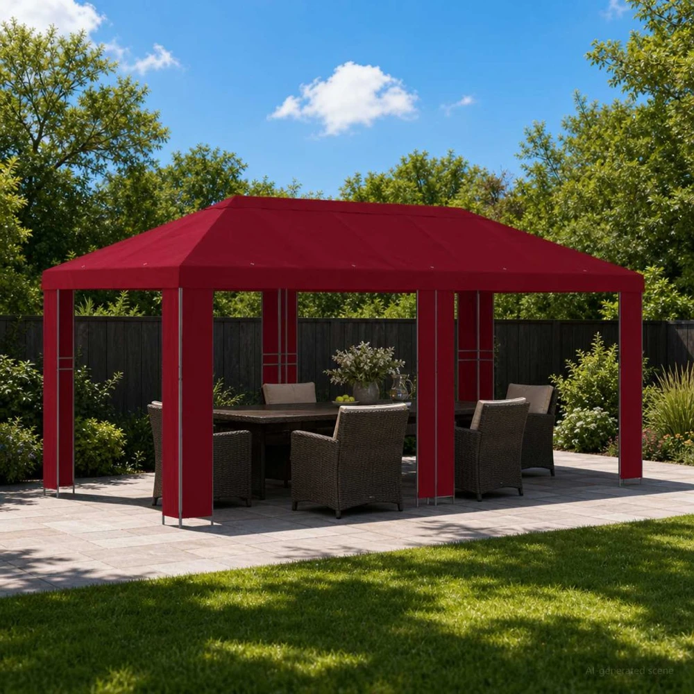 Sodo Paviljonas 6 x 3 m Vyšninė Poliesteris ir plienas 190 gsm