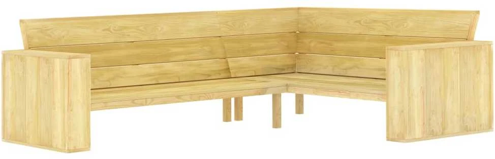 Lauko baldų komplektas Sodo poilsio komplektas, 2 dalių, impregnuota pušies mediena