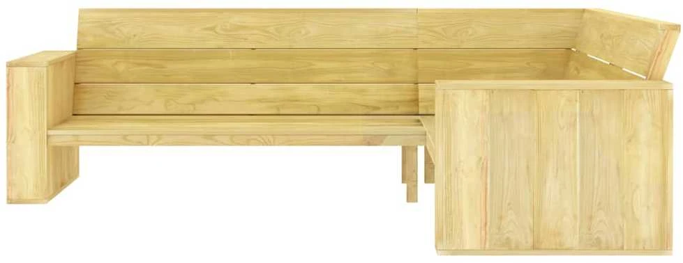 Lauko baldų komplektas Sodo poilsio komplektas, 2 dalių, impregnuota pušies mediena
