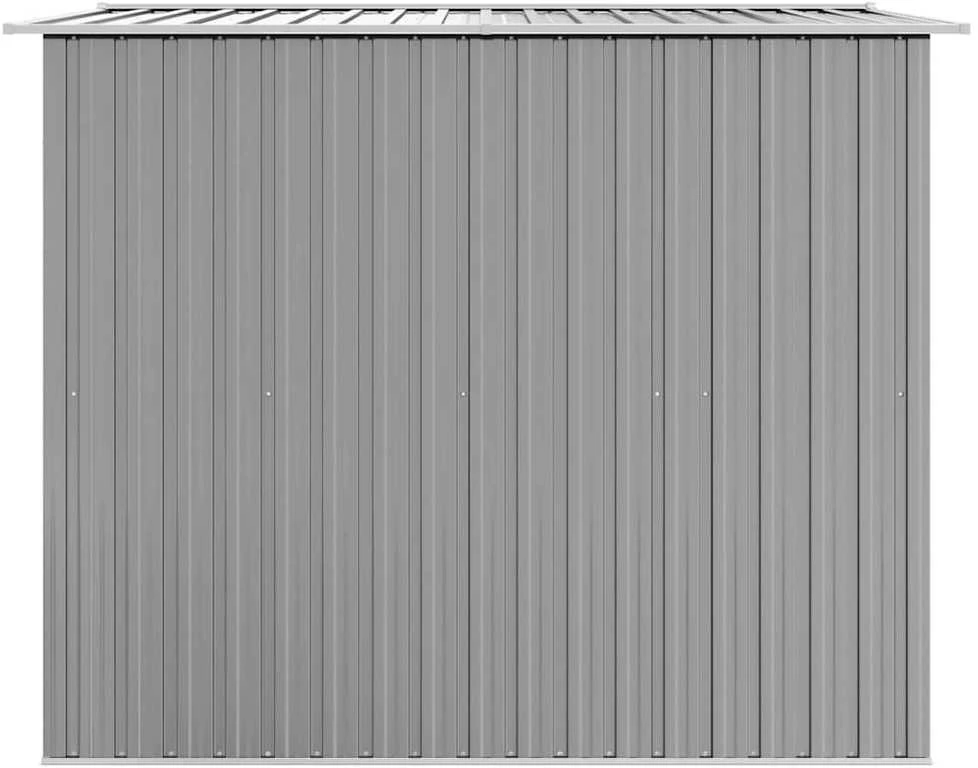Sodo sandėliukas, pilkas, metalas, 257x205x178 cm