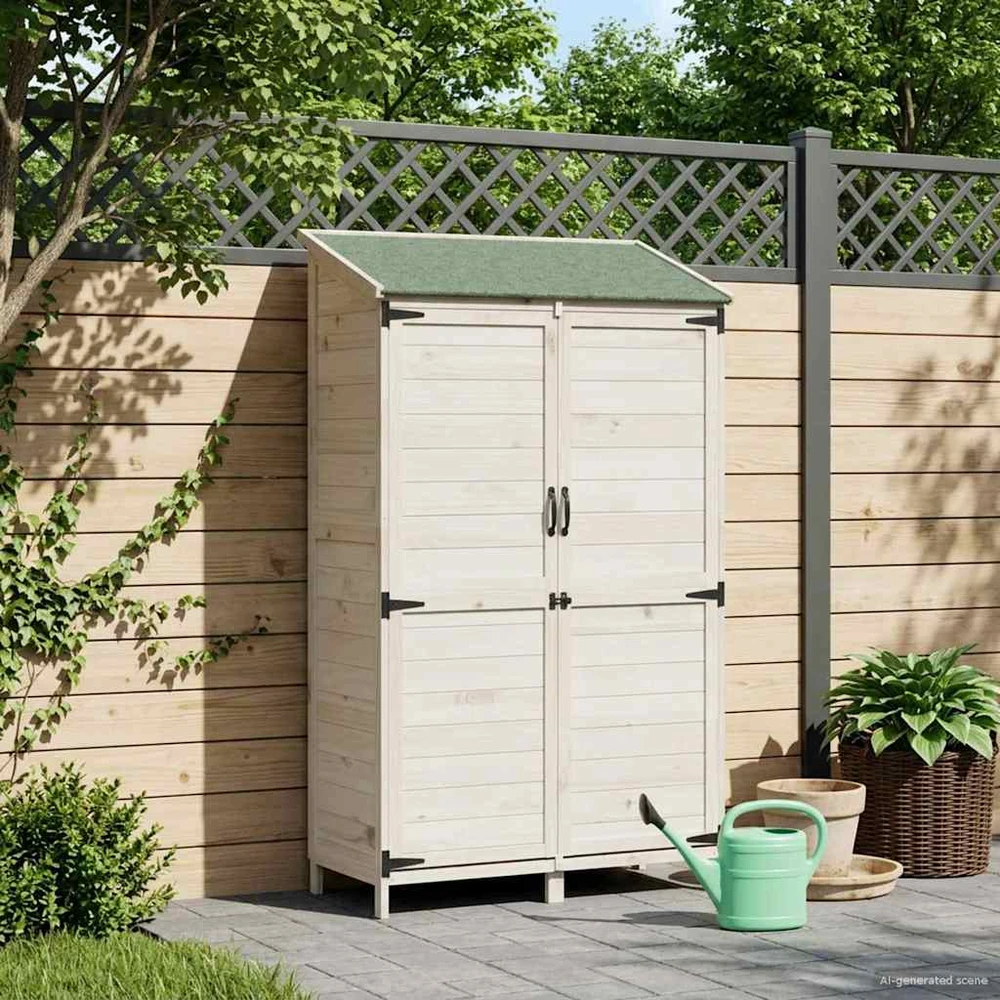 Sodo Sandėlys Balta 106,5 x 56 x 176 cm Kietasis pušinis medis