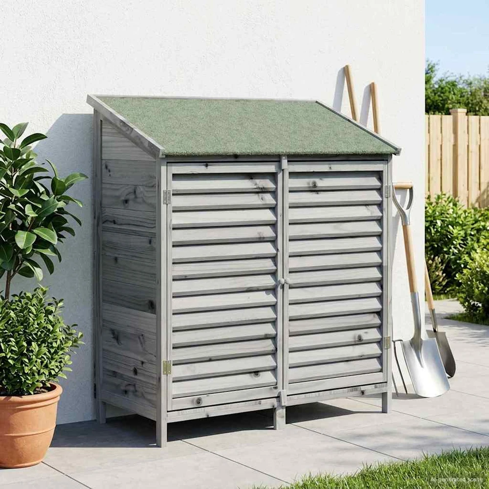 Sodo Sandėlys Pilka 106 x 56 x 113,5 cm Kietasis pušinis medis