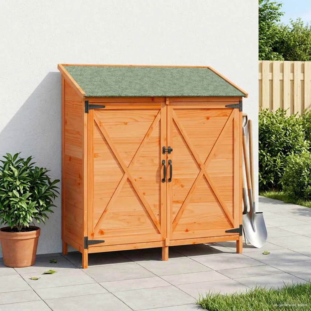 Sodo Sandėlys Ruda 106 x 56 x 113,5 cm Kietasis pušinis medis