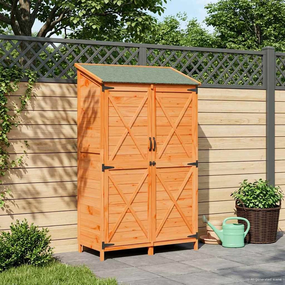 Sodo Sandėlys Ruda 106 x 56 x 176,5 cm Kietasis pušinis medis