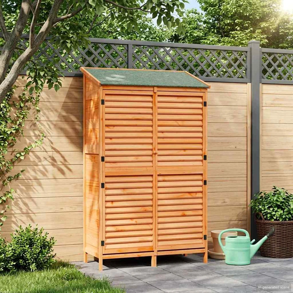 Sodo Sandėlys Ruda 106 x 56 x 176,5 cm Kietasis pušinis medis
