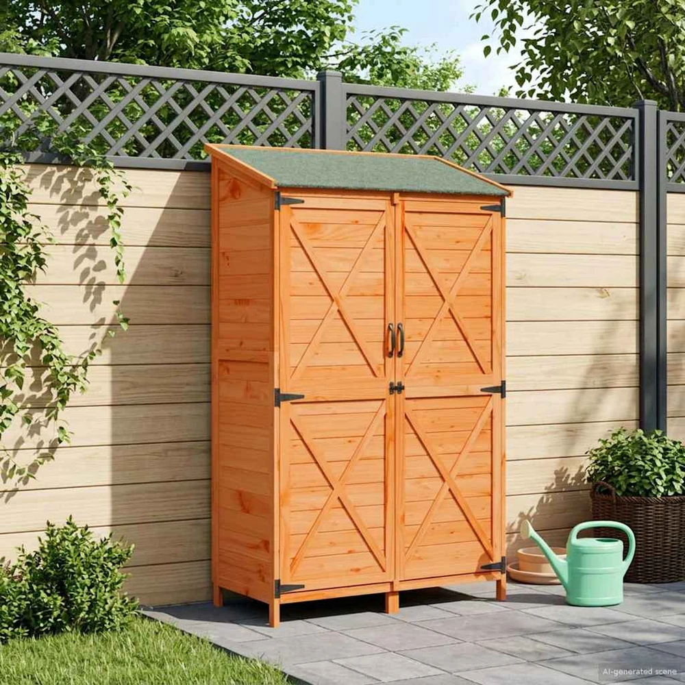 Sodo Sandėlys Ruda 106 x 56 x 176,5 cm Kietasis pušinis medis