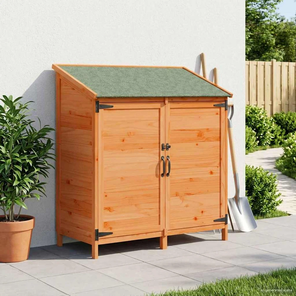 Sodo Sandėlys Ruda 106,5 x 56 x 113,5 cm Kietasis pušinis medis