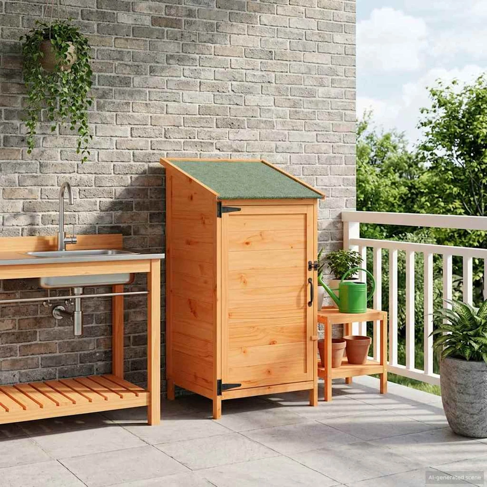 Sodo Sandėlys Ruda 59 x 56 x 113,5 cm Kietasis pušinis medis