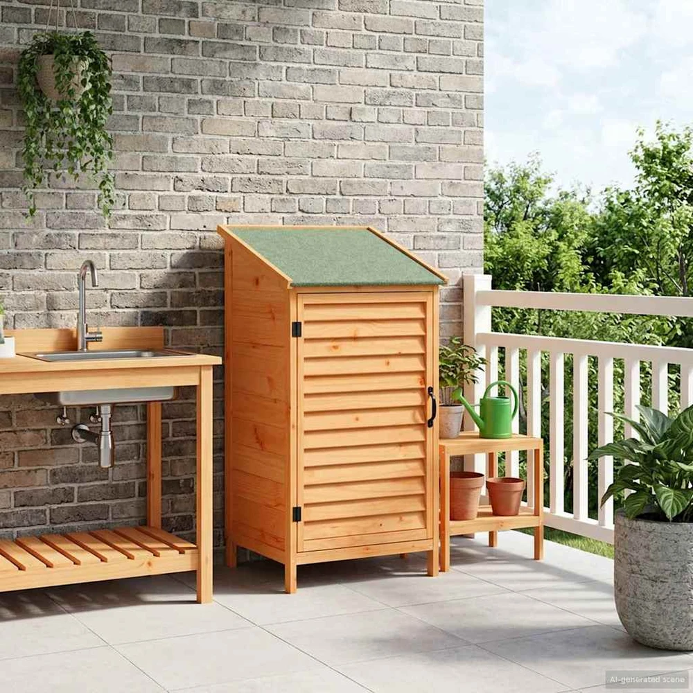 Sodo Sandėlys Ruda 59 x 56 x 113,5 cm Kietasis pušinis medis