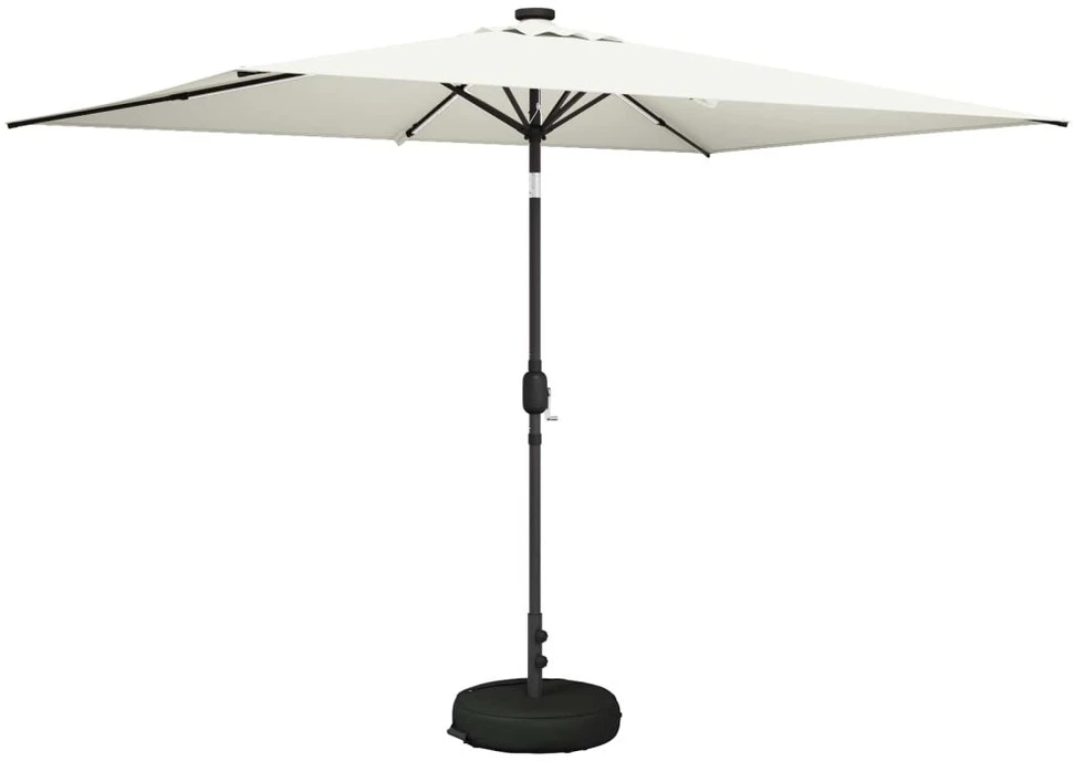 Sodo skėtis su LED šviesomis ir standu 200 x 300 cm Poliesteris