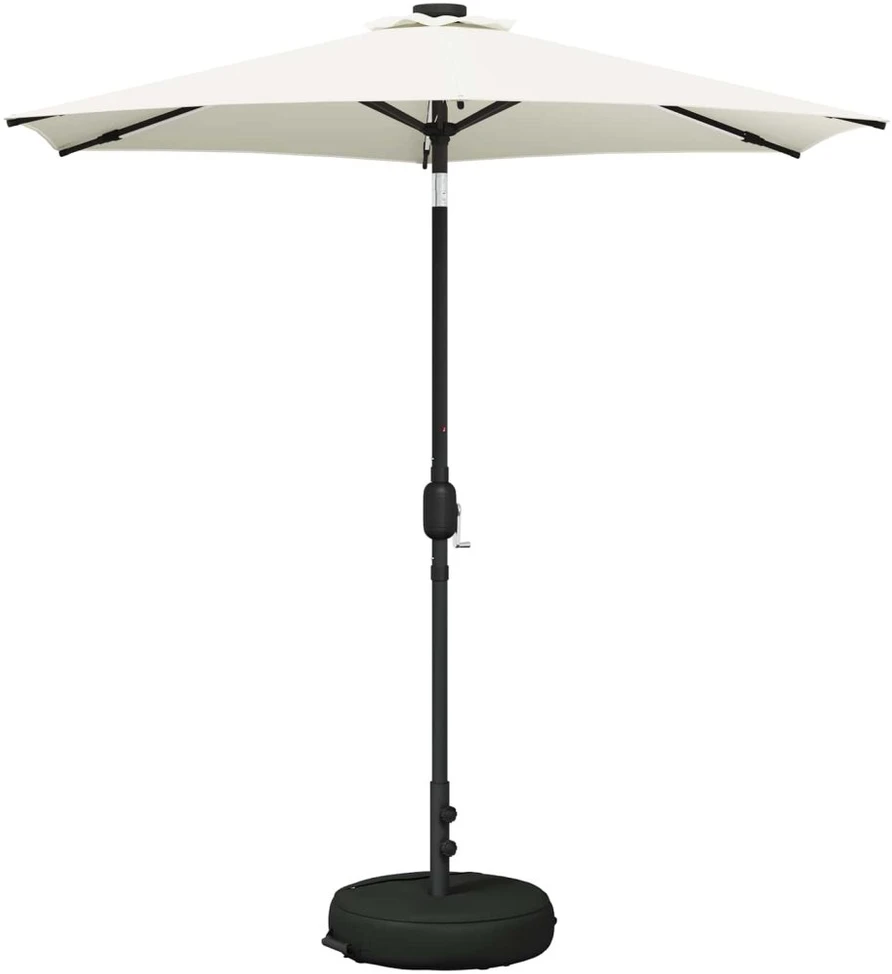 Sodo skėtis su LED šviesomis ir standu 230 x 230 cm Poliesteris