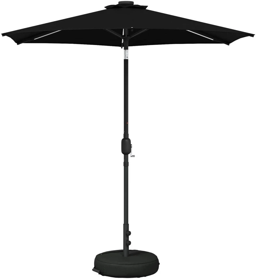 Sodo skėtis su LED šviesomis ir standu 230 x 230 cm Poliesteris