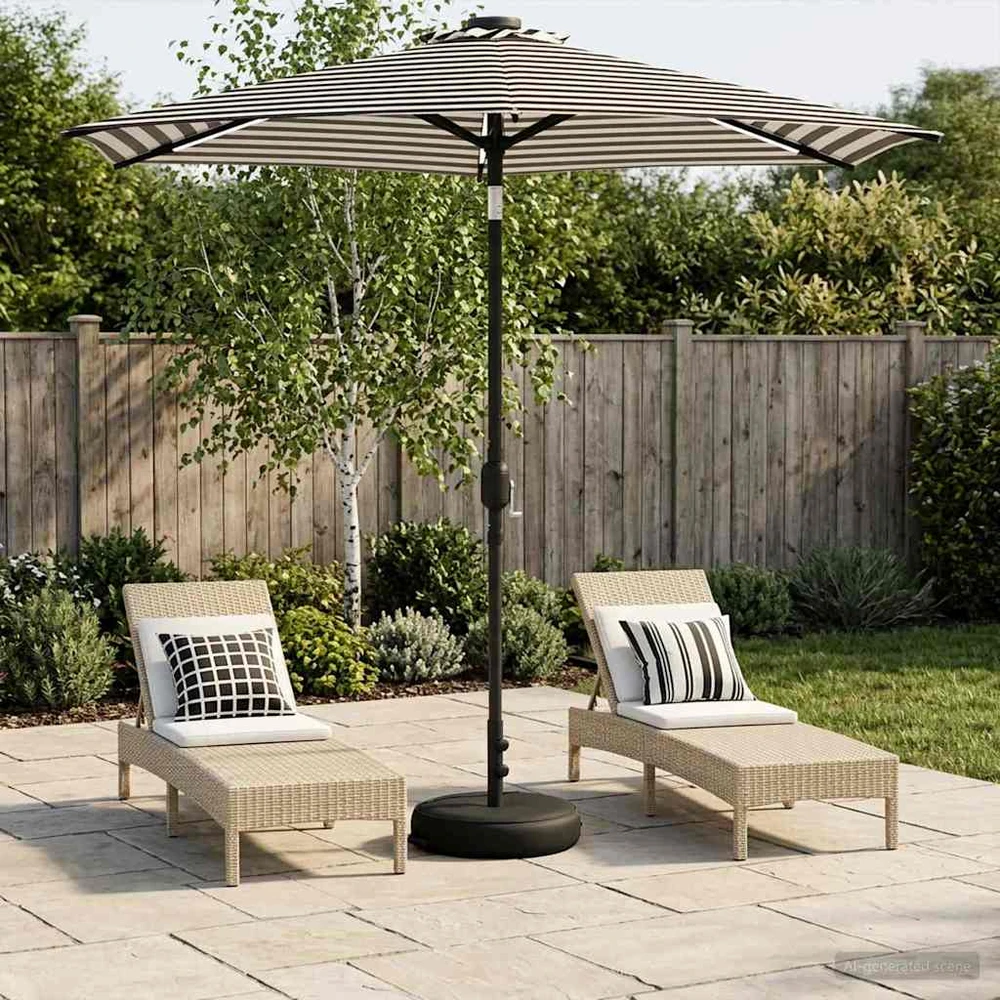 Sodo skėtis su LED šviesomis ir standu 230 x 230 cm Poliesteris
