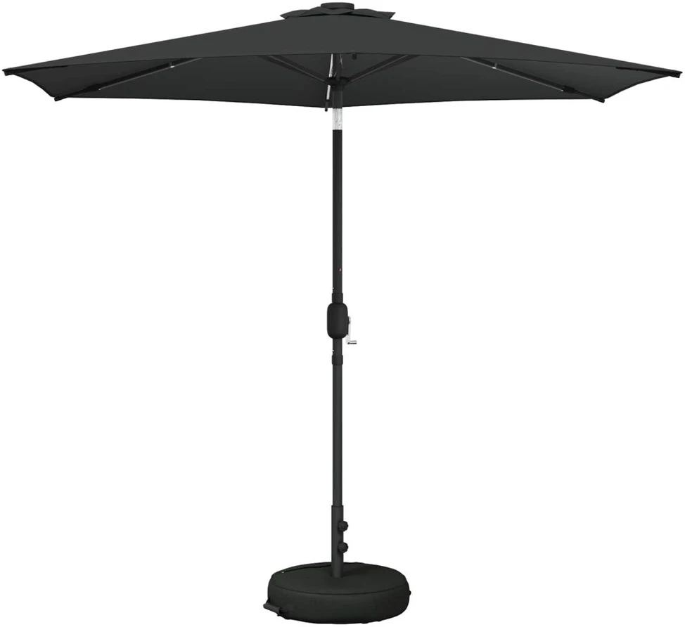 Sodo skėtis su LED šviesomis ir standu 270 x 270 cm Poliesteris