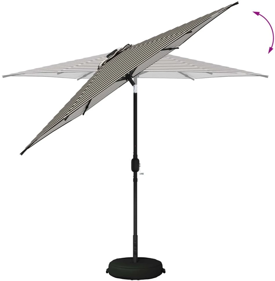 Sodo skėtis su LED šviesomis ir standu 270 x 270 cm Poliesteris