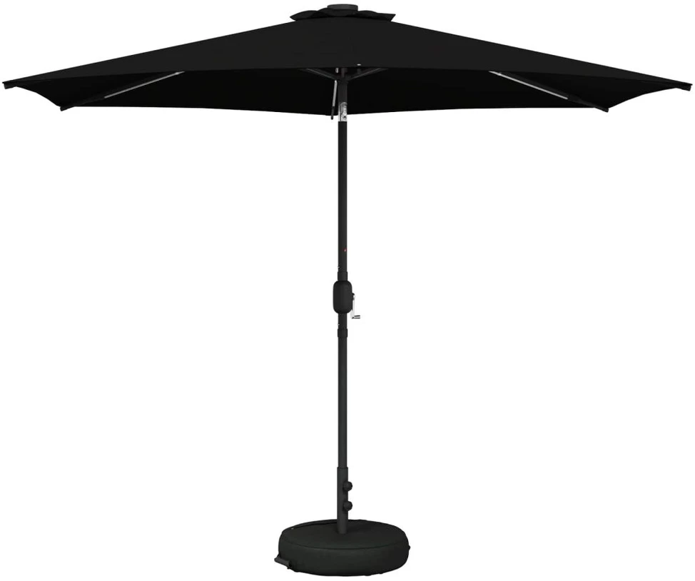 Sodo skėtis su LED šviesomis ir standu 300 x 300 cm Poliesteris