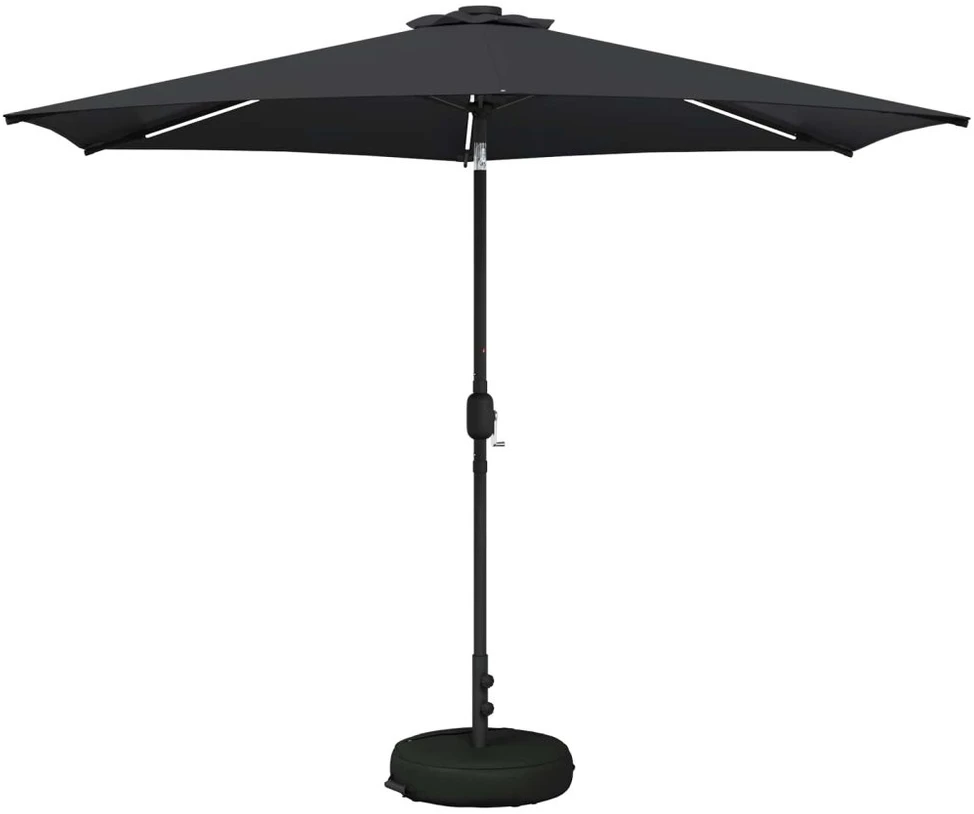 Sodo skėtis su LED šviesomis ir standu 300 x 300 cm Poliesteris