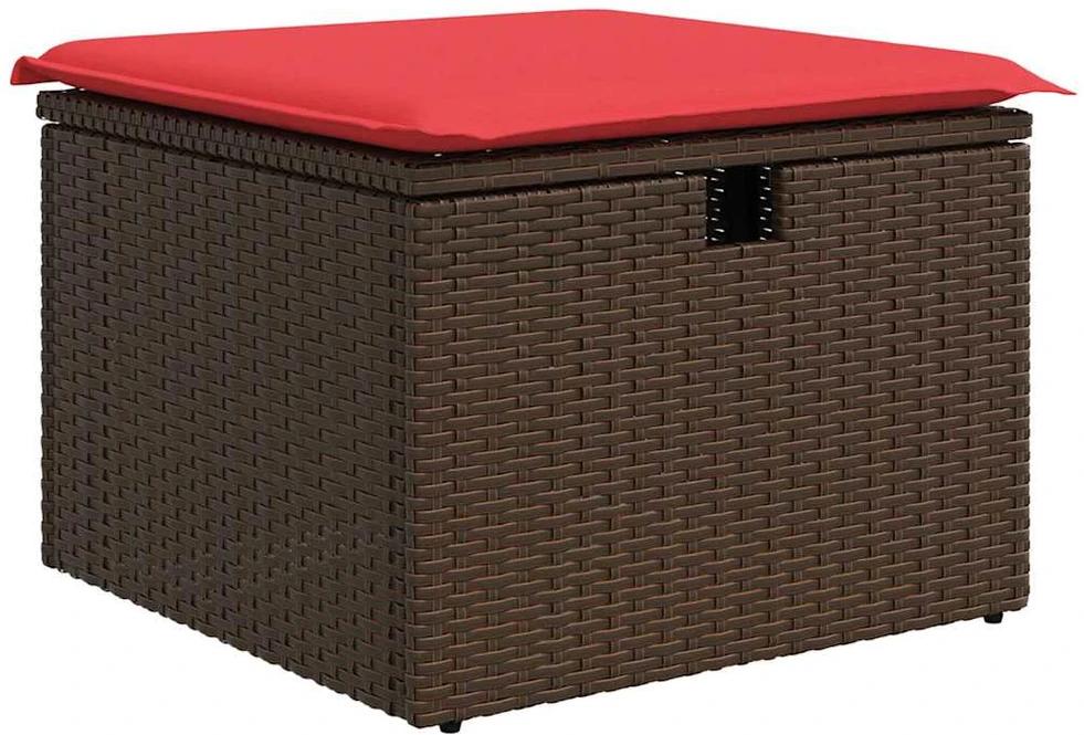 Lauko baldų komplektas Sodo Sofų Rinkinys 8 vnt. Ruda poliratanas