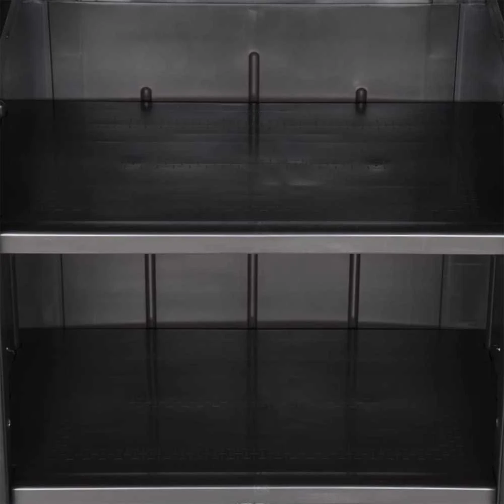 Sodo spintelė daiktams, juodos spalvos, 65x45x172cm, PP ratanas