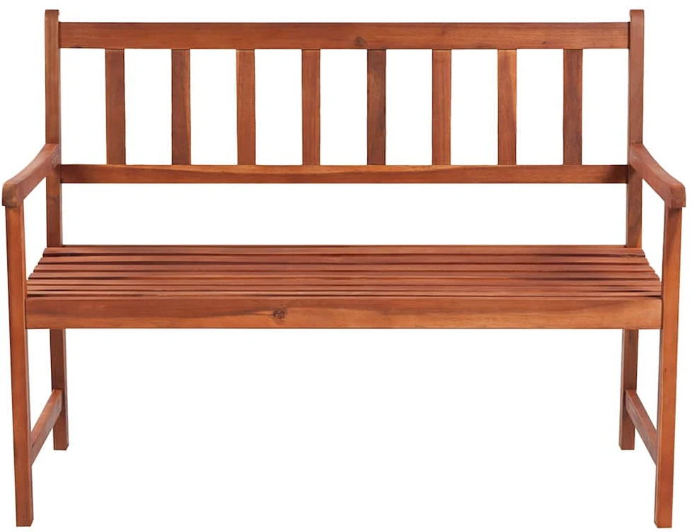 Sodo suoliukas su pagalvėle, 120cm, akacijos medienos masyvas