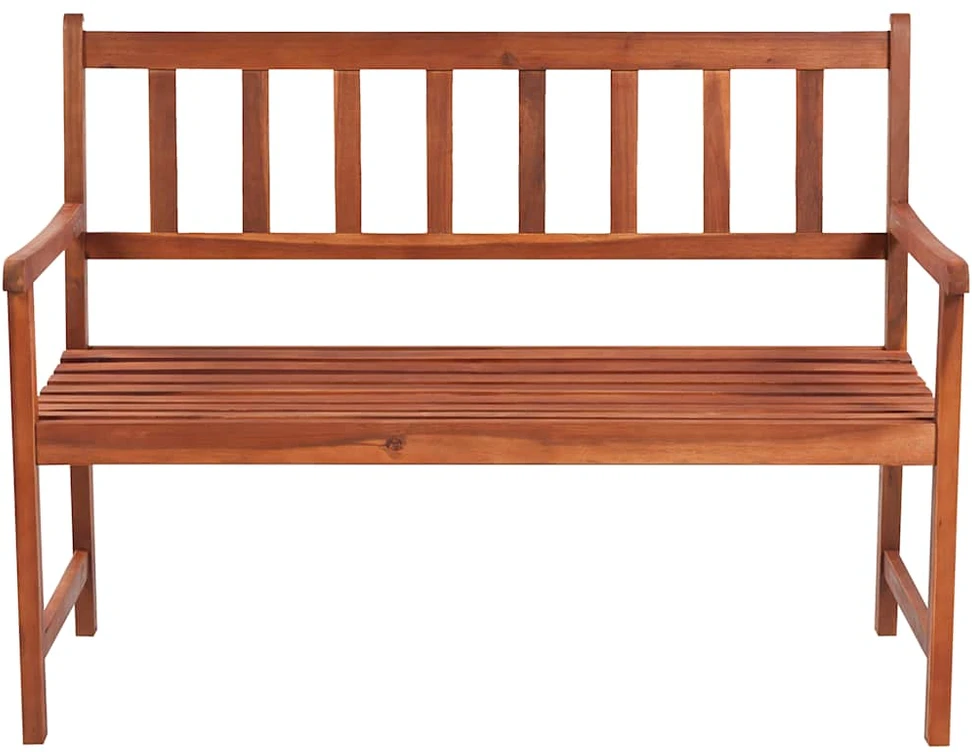 Sodo suoliukas su pagalvėle, 120cm, akacijos medienos masyvas