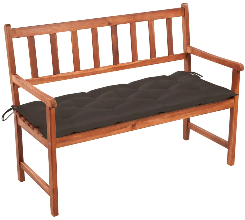 Sodo suoliukas su pagalvėle, 120cm, akacijos medienos masyvas