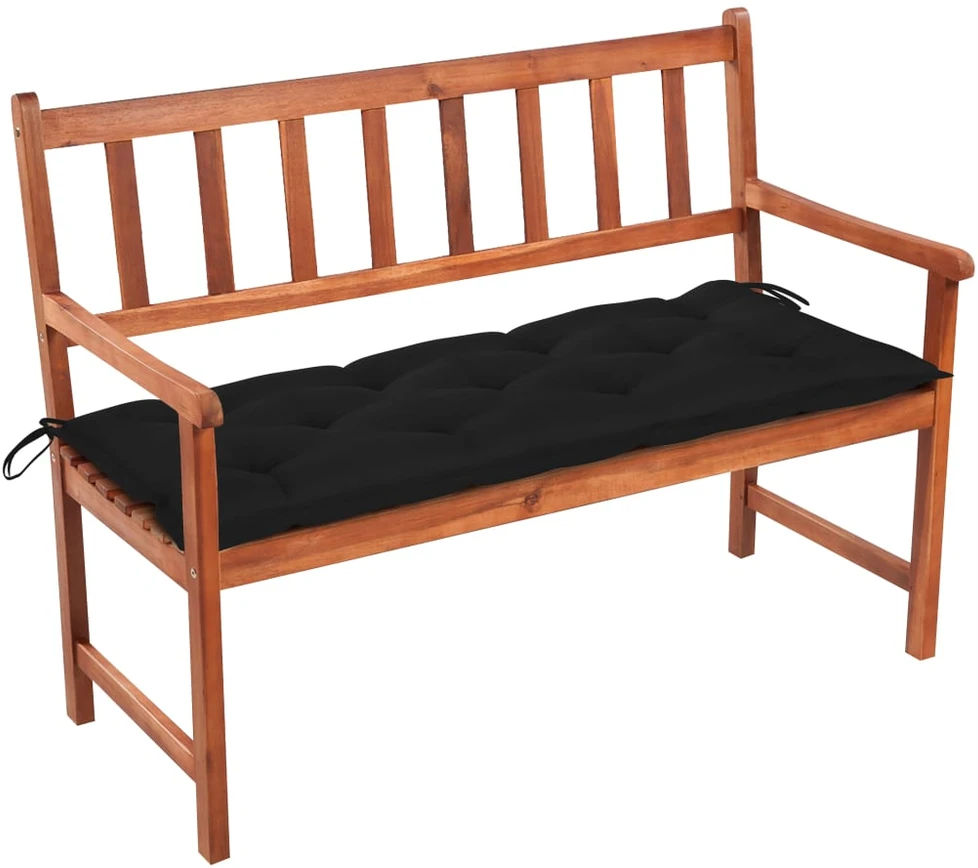 Sodo suoliukas su pagalvėle, 120cm, akacijos medienos masyvas