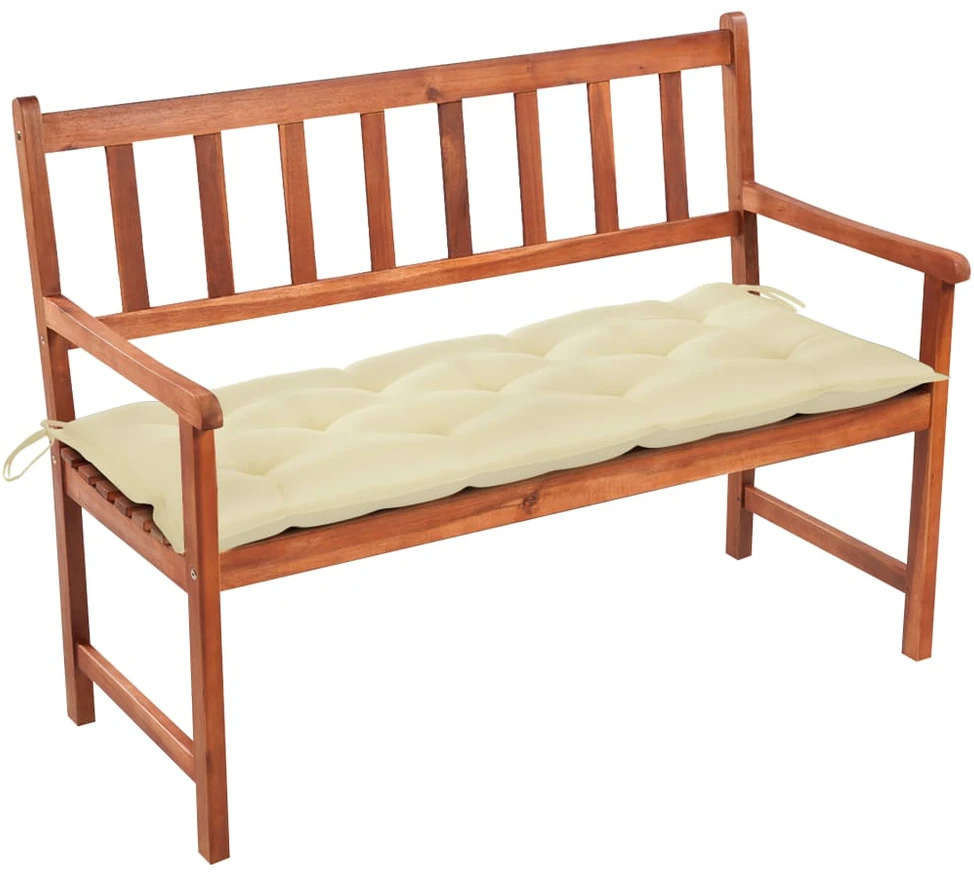 Sodo suoliukas su pagalvėle, 120cm, akacijos medienos masyvas
