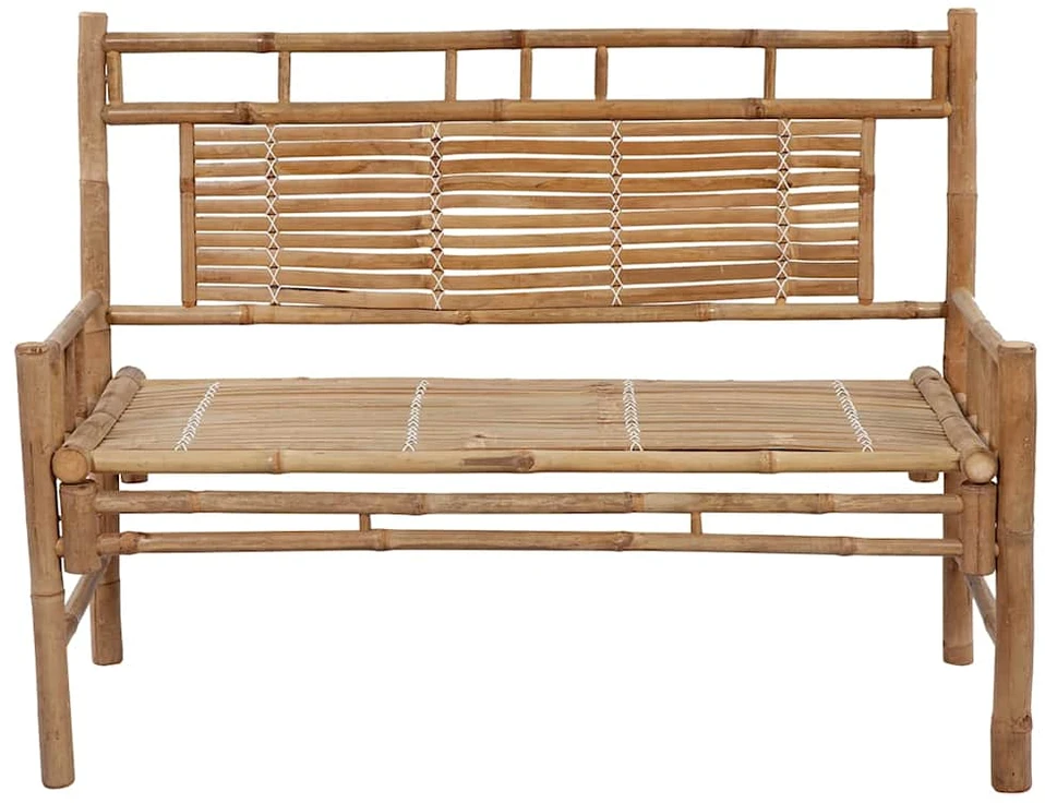 Sodo suoliukas su pagalvėle, 120cm, bambukas