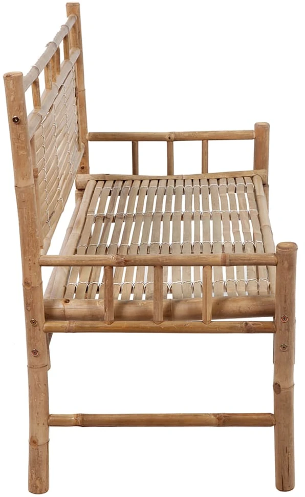 Sodo suoliukas su pagalvėle, 120cm, bambukas (41504+314955)
