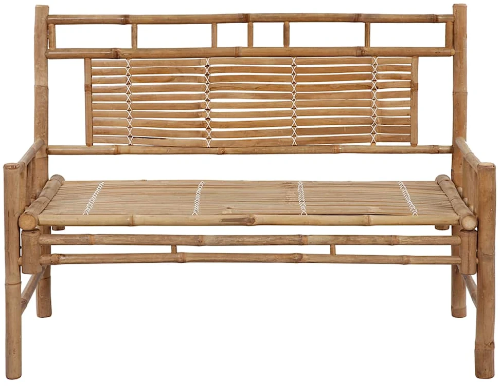 Sodo suoliukas su pagalvėle, 120cm, bambukas (41504+314951)