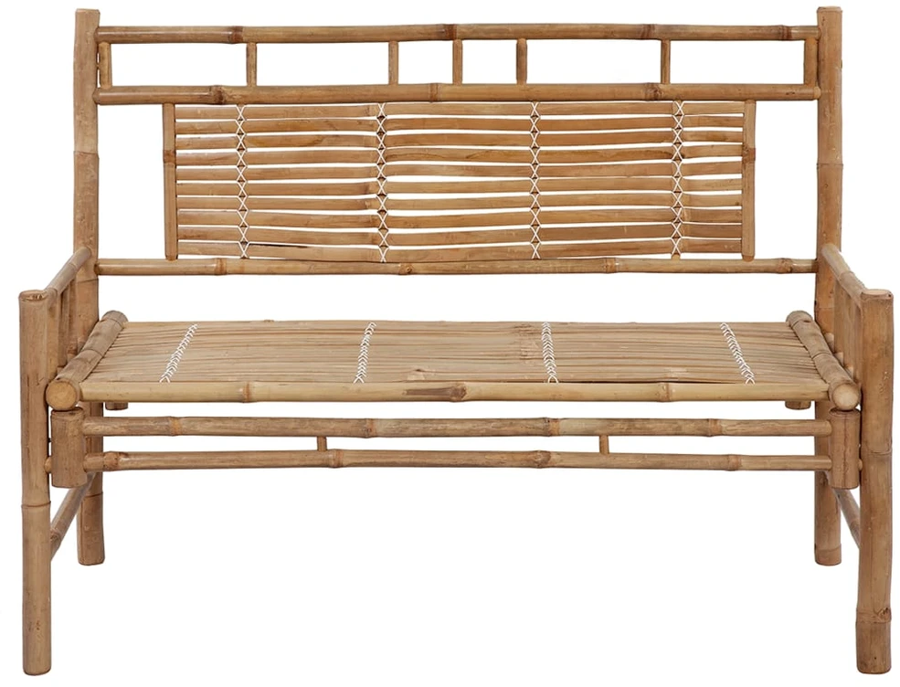 Sodo suoliukas su pagalvėle, 120cm, bambukas (41504+314955)