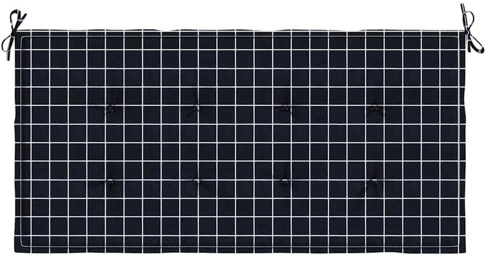 Sodo suoliuko pagalvėlė, 120x50x3cm, audinys, juodi langeliai
