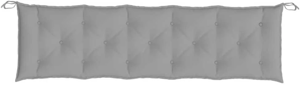 Sodo suoliuko pagalvėlė, pilkos spalvos, 180x50x7cm, audinys
