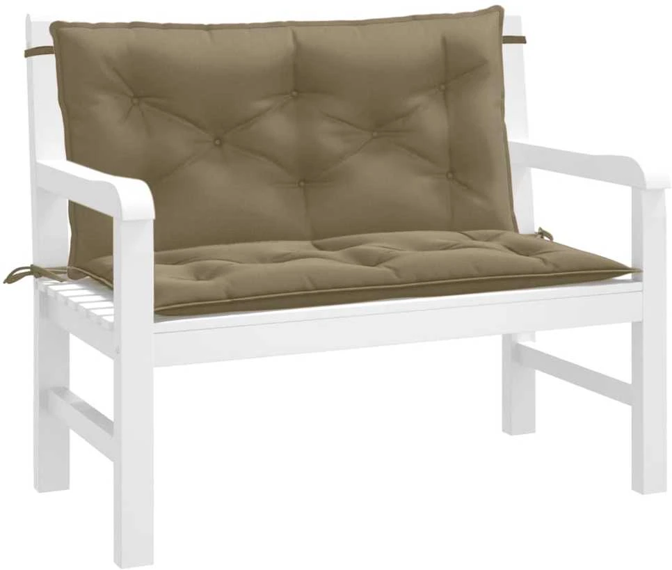 Sodo suoliuko pagalvėlės, 2vnt., taupe, 100x50x7cm, audinys