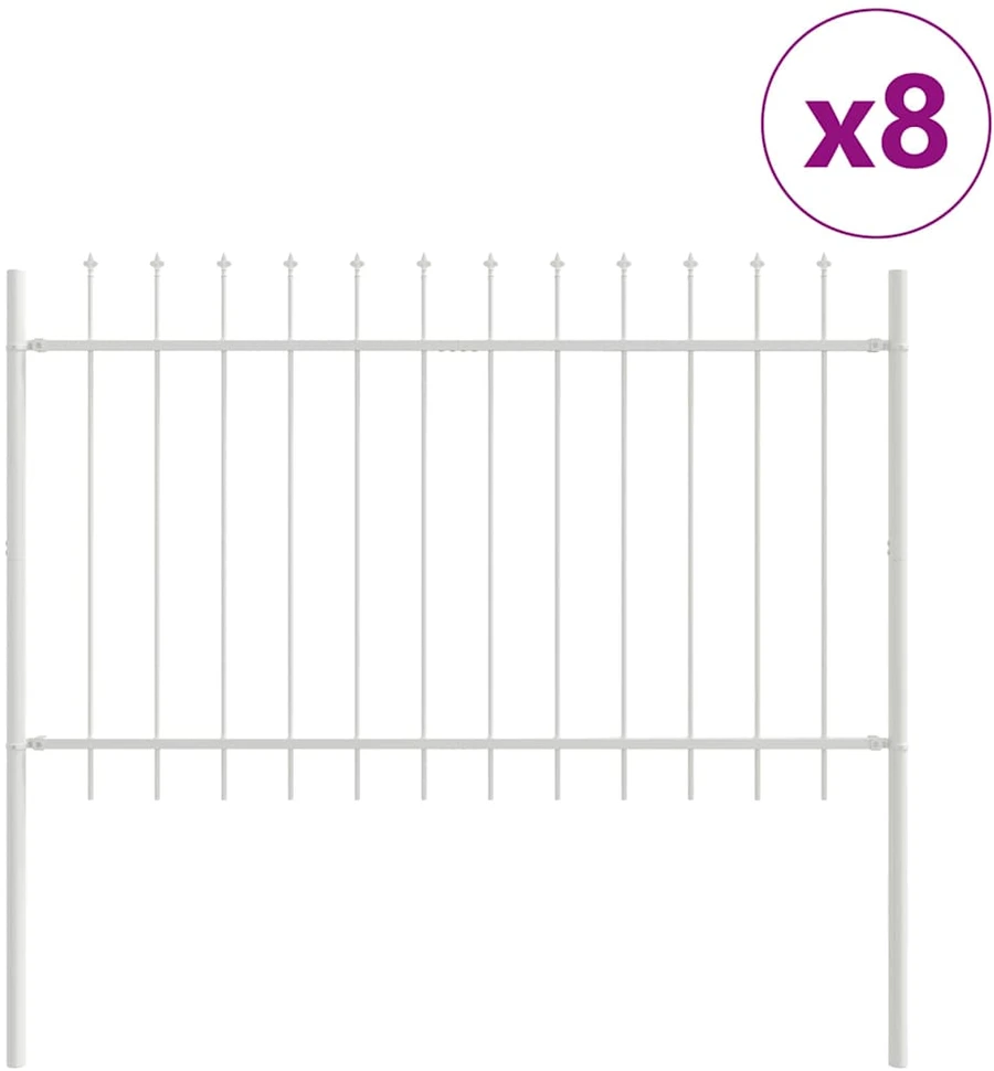 Sodo tvora WOERDEN 8 vnt. 13,6 x 0,8 m Miltelinis plienas Balta