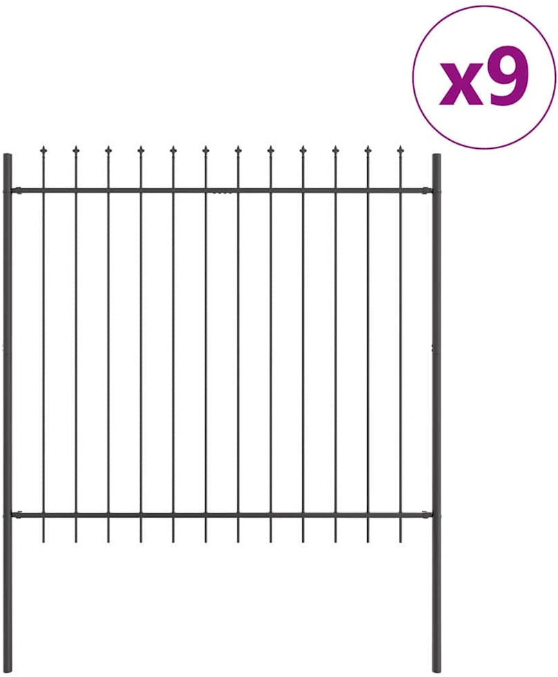 Sodo tvora WOERDEN 9 vnt. 15,3 x 1,5 m Miltelinis plienas Pilka