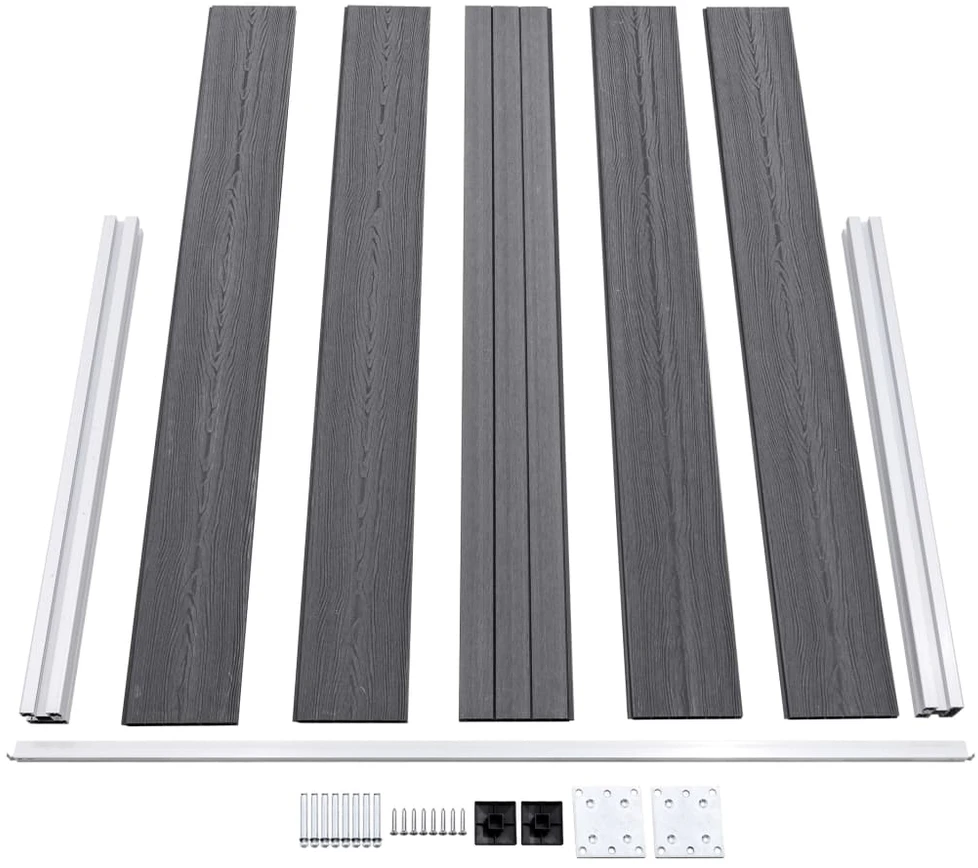 Sodo tvora, pilkos spalvos, 526x106cm, WPC (49073+2x49075)