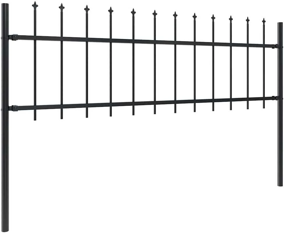 Sodo tvora su iečių viršugal., juoda, 10,2x0,6m, plienas